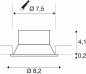 Preview: SLV New Tria 75 Deckeneinbauring vertieft D: 8.2 H: 4.3 cm IP 20 weiß