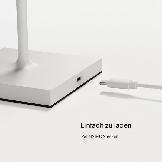 Sigor Akku-Stehleuchte Nuindie USB-C 1200mm schneeweiß 2,2W FlexMood 2200K/2700K IP54 168/197lm Ra85