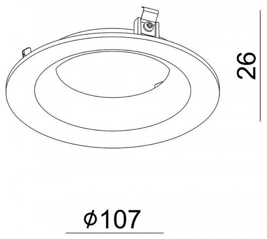 Deko-Light Reflektor Ring Schwarz für Serie Uni II Max