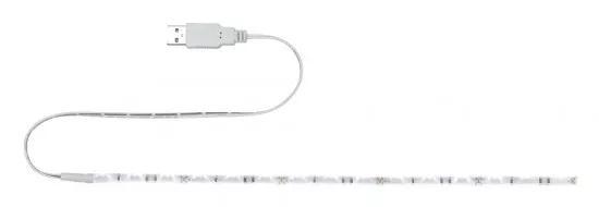 Paulmann 70455 USB LED-Stripe Tageslichtweiß 30cm Weiß, Metall, Kunststoff