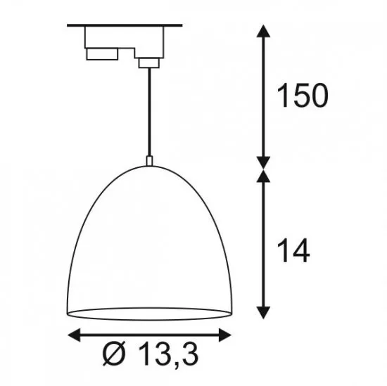 SLV PARA CONE 14 Pendelleuchte GU10 schwarz/gold inkl. 3P-Adapter 153140