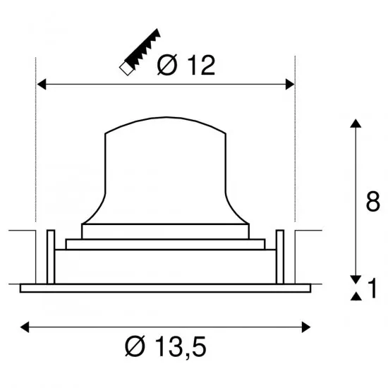 SLV Numinos Move DL M LED Deckeneinbauleuchte 17,55 W 1500lm 3000K 20° dreh- und schwenkbar schwarz