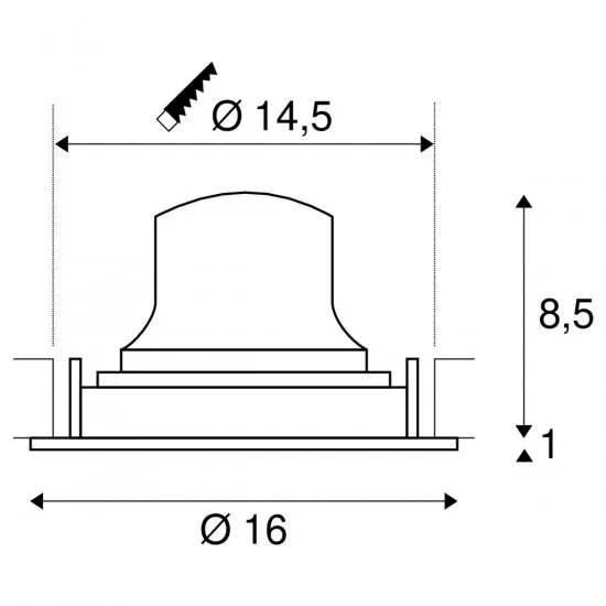 SLV Numinos Move DL L LED Deckeneinbauleuchte 25,41W 2250lm 2700K 20° dreh- und schwenkbar weiß