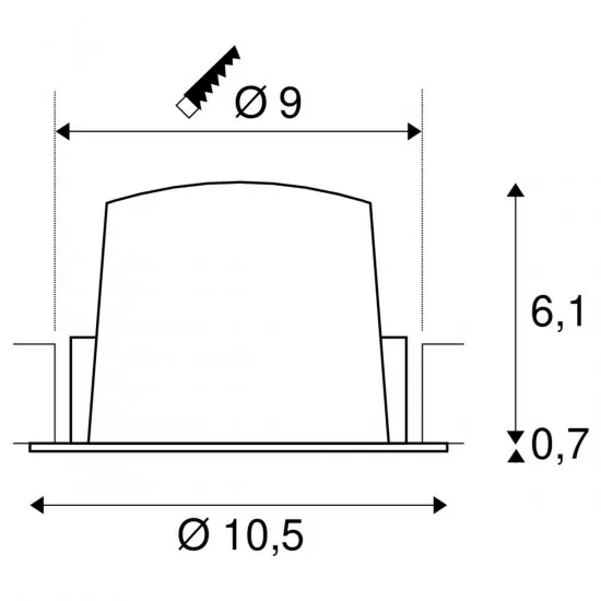 SLV Numinos DL M Deckeneinbauleuchte LED 17,55W 1550lm 2700K 20° weiß/chrom