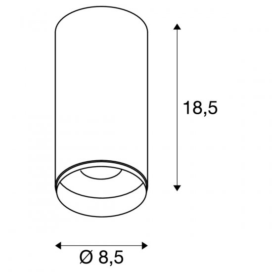 SLV Numinos CL M Deckenaufbauleuchte LED 20W 1925lm 2700K 24° Phase schwarz