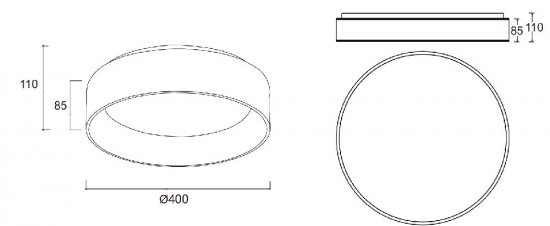 Deko-Light Deckenaufbauleuchte Sculptoris 400mm 30W 3000/4000K Weiß 348180