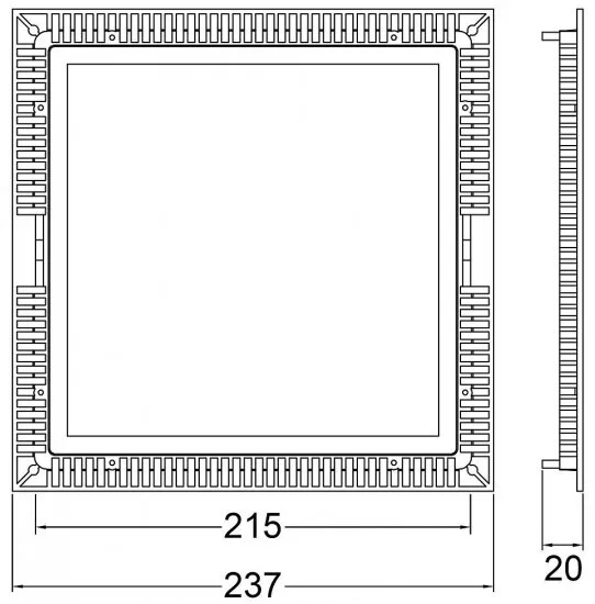 Deko-Light Deckeneinbauleuchte LED Panel Square 20 16W 1560lm 2700K Weiß