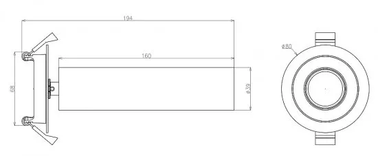 Deko-Light LED Deckeneinbauleuchte Slim 5W dimmbar 2700K Weiß