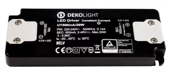 Deko-Light LED-Netzgerät CC DC Flat UT500mA 20W
