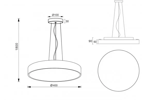 Deko-Light Pendelleuchte Menkar 400mm 45W 3000/4000K Silber