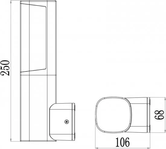 Deko-Light LED Wandaufbauleuchte Beacon Motion 6,5W 290lm 3000K IP54 Verkehrsgrau 731016