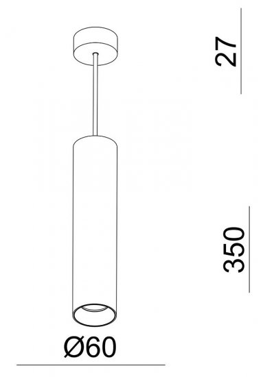 Deko-Light Pendelleuchte Can 350 1xGU10 Weiß