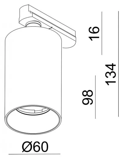 Deko-Light Schienensystem 3-Phasen 230V Strahler Can GU10 Silber 707080