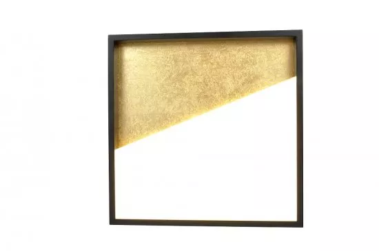 ECO-LIGHT LED Deckenleuchte Vista 40cm 37,5W 2450lm 3000K Gold mit schwarzem Rand 3-Stufendimmer