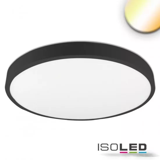 IsoLED Deckenleuchte PRO schwarz 36W rund 500mm ColorSwitch 2700K|3000K|4000K dimmbar