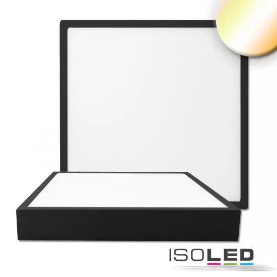 IsoLED LED Deckenleuchte PRO schwarz 30W 300x300mm ColorSwitch 2700|3000K|4000k dimmbar