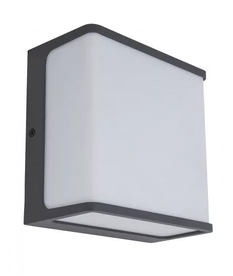 LUTEC LED Aussenwandleuchte Doblo 150x150x80mm 19,1W 1500lm 4000K IP54 Aluminium Anthrazit