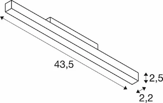 SLV IN-LINE 44 48V TRACK opal DALI Spot schwarz 14W 1140lm 2700K CRI90 95°