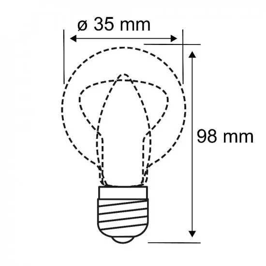 Paulmann 29195 Eco-Line Filament 230V LED Kerze E14 98mm 525lm 2,5W 3000K Klar