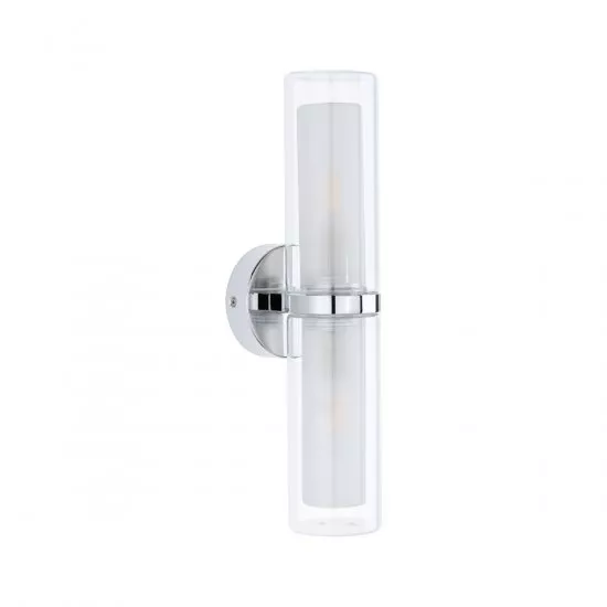 Paulmann 71077 Selection Bathroom Wandleuchte Luena IP44 E14 230V max. 2x20W dimmbar Chrom/Glas