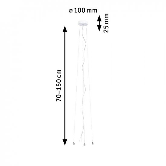 Paulmann 71181 Pendelabhängung Volea Weiß/Silber