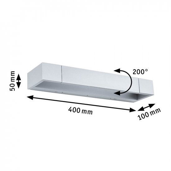 Paulmann 71206 LED Wandleuchte Lucille IP44 2700K 1000lm 230V 11W dimmbar Alu matt