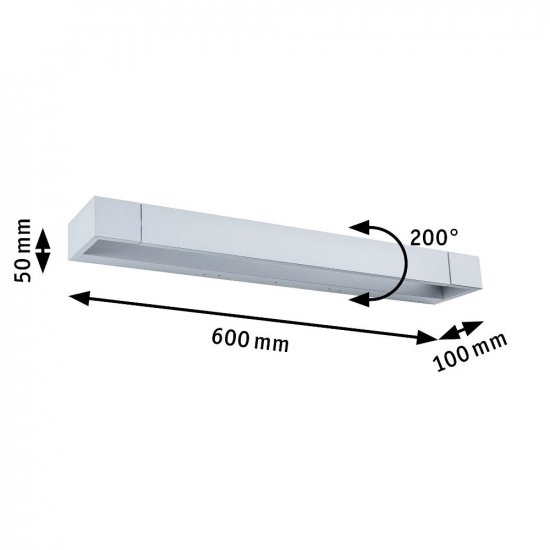 Paulmann 71207 LED Wandleuchte Lucille IP44 2700K 1300lm 230V 17W dimmbar Alu matt