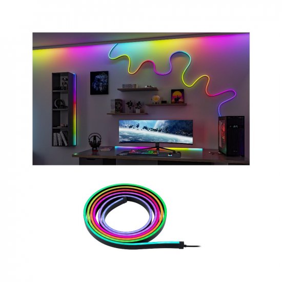 Paulmann 79556 EntertainLED LED Schlauch Black Neon 3m 5W 84 LEDs/m RGB+