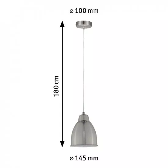 Paulmann 5118 Neordic Hilla Pendelleuchte 6,5W E27 Eisen gebürstet 230V Metall