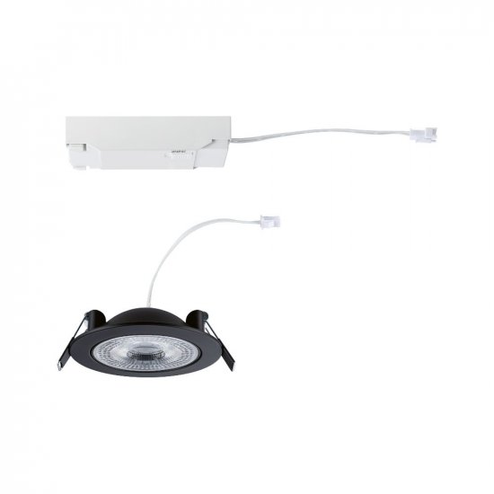 Paulmann 92257 LED Einbauleuchte White Select Aumus Einzelspot rund 105mm 90° 5W 700lm 230V dimmbar 2700 - 6500K Schwarz