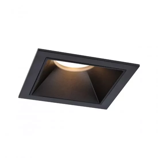 Paulmann 93125 LED Einbauleuchte 3-Step-Dim Cole Coin Basisset IP44 eckig 88x88mm 3x6W 3x470lm 230V dimmbar 2700K Schwarz