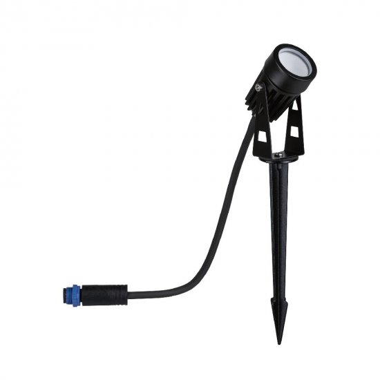 Paulmann 94374 Plug & Shine LED Gartenstrahler Warmweiß Einzelspot IP65 3000K 3,5W Schwarz_1