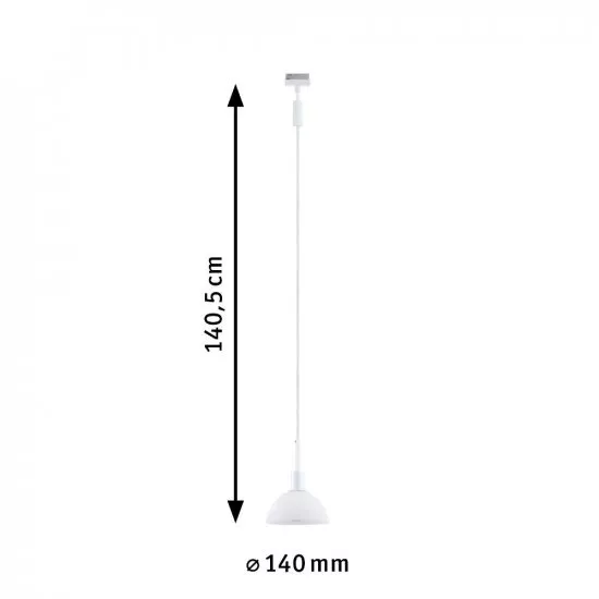 Paulmann 94885 URail Pendel Sarrasani E14 max. 20W dimmbar 230V Signalweiß