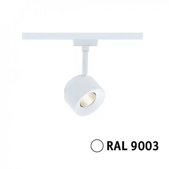 Paulmann 94893 URail LED Schienenspot Pane 650lm 7,4W 3000K dimmbar 230V Signalweiß