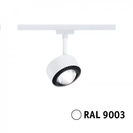 Paulmann 94898 URail LED Schienenspot Aldan Einzelspot 470lm 8W 4000K dimmbar 230V Signalweiß