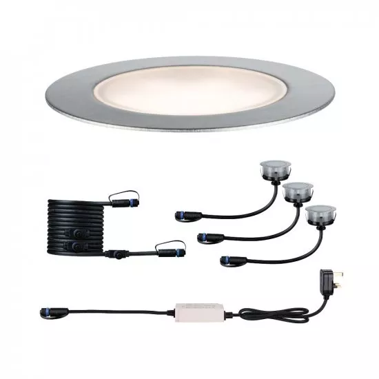 Paulmann 94906 Plug & Shine LED Bodeneinbauleuchte Floor IP67 3000K 3x1,3W 30VA Anthrazit