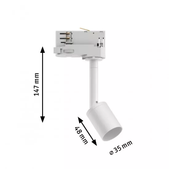 Paulmann 95528 ProRail3 LED Spot Purell Weiß max. 10W GU10, ohne Leuchtmittel