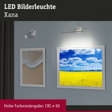 Paulmann 95577 LED Bilderleuchte Xana 2700K 420lm 230/24V 5,5W dimmbar Alu gebürstet_13