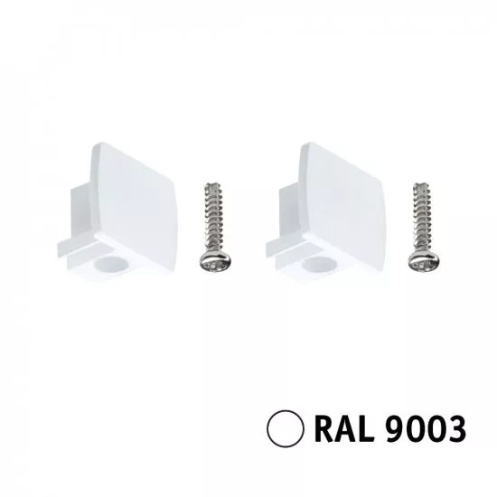 Paulmann 95653 URail Verbinder Endkappe 13x21mm Signalweiß