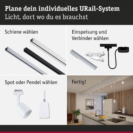 Paulmann 95671 URail Einspeisung Kabel 1m Smart Home Zigbee max. 100W Signalweiß_8