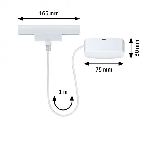 Paulmann 95671 URail Einspeisung Kabel 1m Smart Home Zigbee max. 100W Signalweiß_9