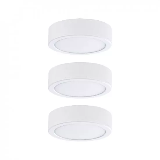 Paulmann 99989 Möbel Aufbauleuchte LED Weiß 3x3,5W Warmweiß 3er-Set inkl. Trafo