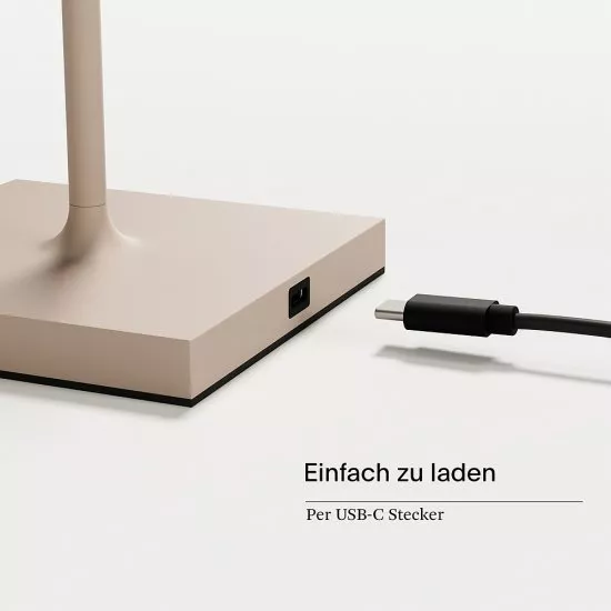 Sigor Akku-Stehleuchte Nuindie USB-C 1200mm dünenbeige 2,2W FlexMood 2200K/2700K IP54 168/197lm Ra85