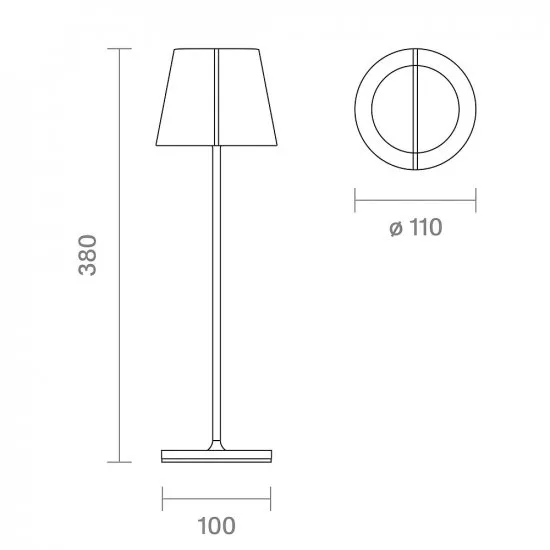 Sigor Akku-Tischleuchte Nuindie tango nachtschwarz 2,2W FlexMood 2200K/2700K IP54 168/197lm Ra85 dim