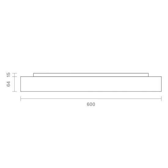 Sigor Aufbauleuchte Disc 600mm schwarz 38/55W 3000/4000K IP20 120° Ra90