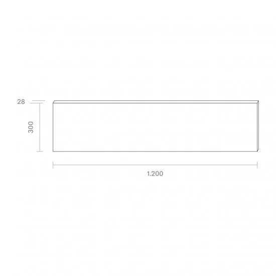 Sigor Panel Aufbau Fled 1200x300mm weiss UGR<22 36W 4000K IP20 115° 4320lm Ra80 4043101