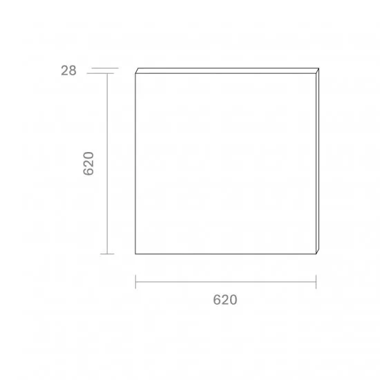 Sigor Panel Aufbau Fled 620x620mm weiss UGR19 36W 3000K IP20 90° 4320lm Ra80