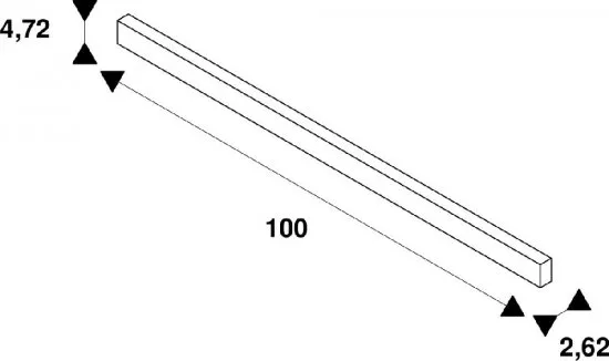 SLV 1m Aufbauschiene tief 48V TRACK schwarz DALI