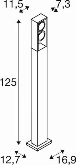 SLV Eskina Frame 125 Stehleuchte anthrazit 27W 3000/4000K 95°