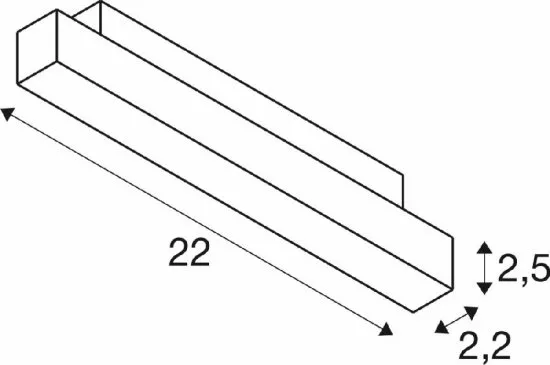 SLV IN-LINE 22 48V TRACK Darklight Reflector DALI Spot schwarz 7.3W 580lm 2700K CRI90 35°